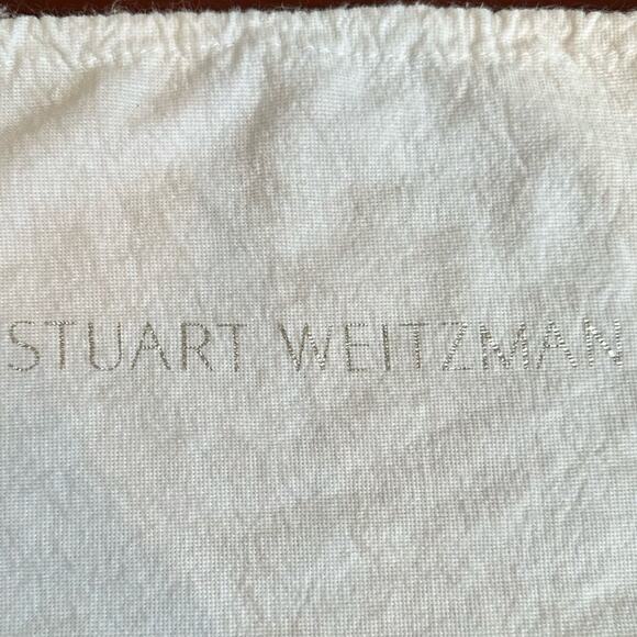 Stuart Weitzman Designer Shoe Purse White Silver Dust Bag Drawstring - Picture 2 of 4